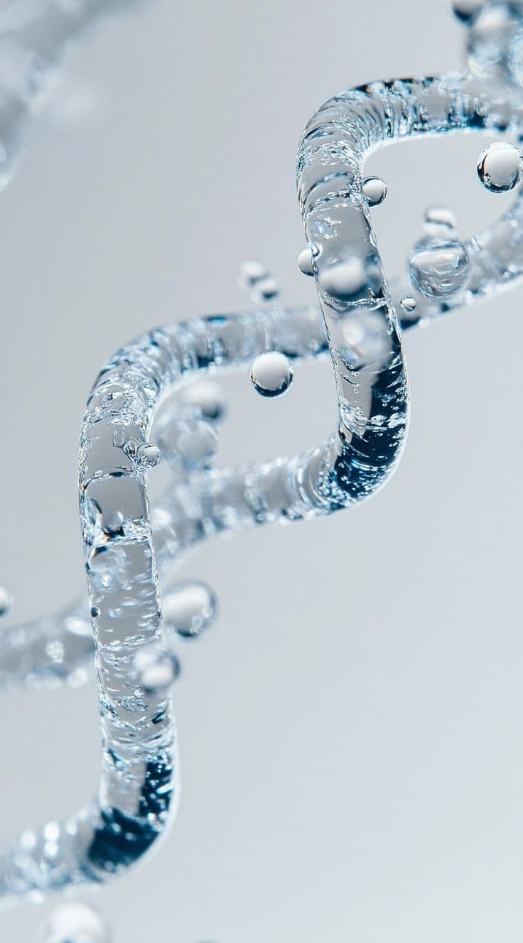 Translucent glass helix representing recovery and repair research